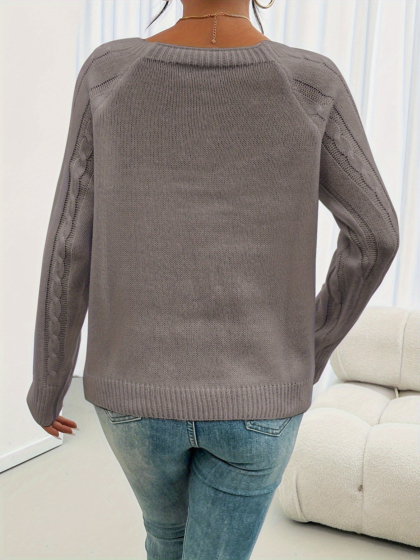 Zipha | Casual Square Neck Jumper