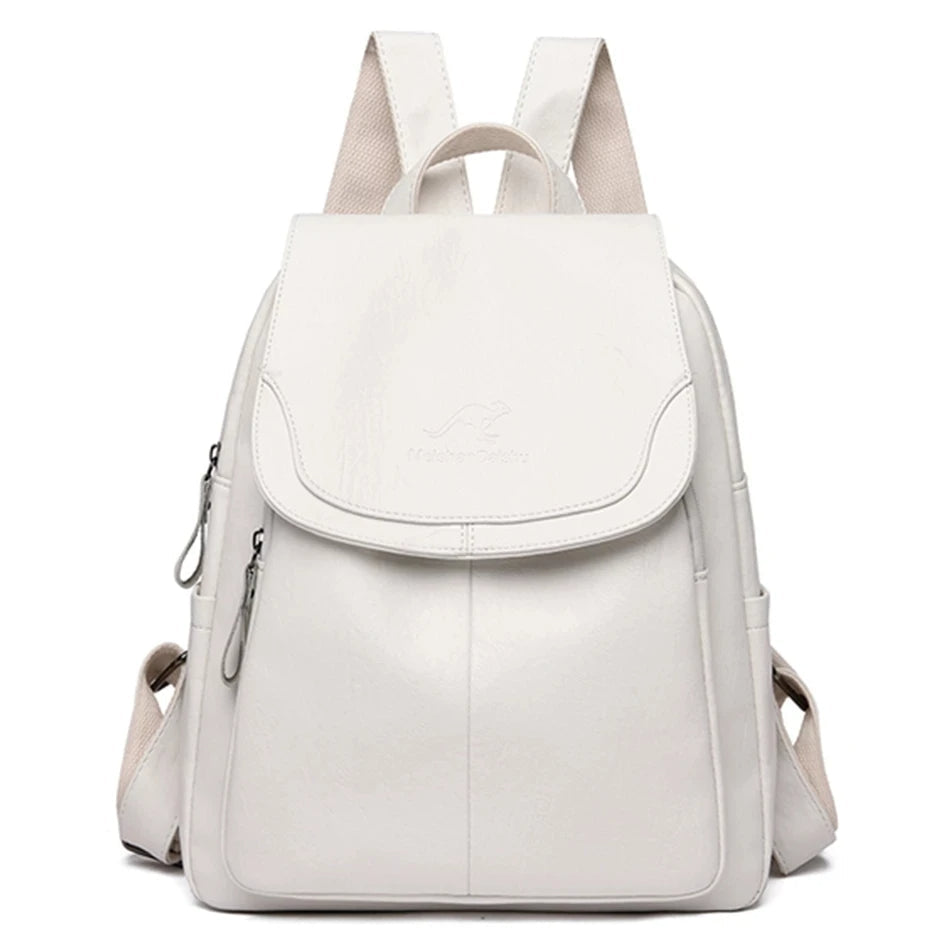 Olivia | Secure Leather Backpack