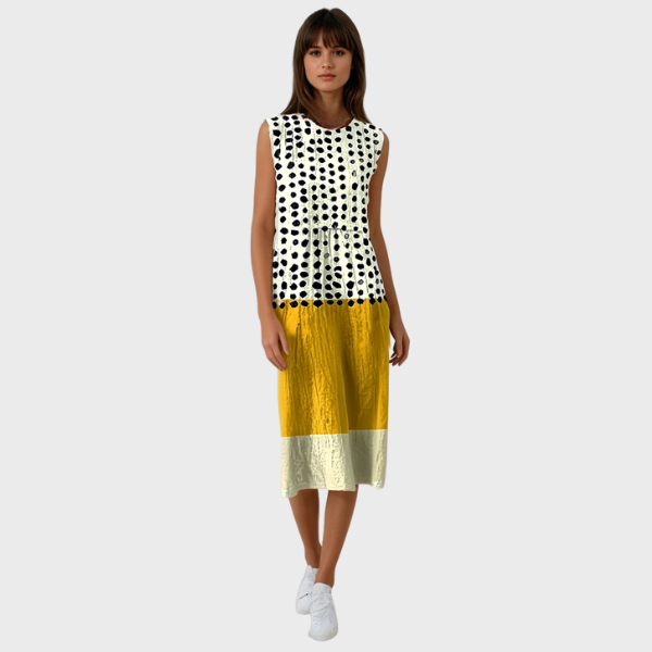 Edith | Bold Panelled Cotton Dress