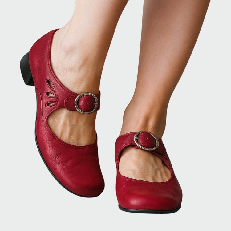 Nora Beau | Classic Buckle Mary Jane Shoes
