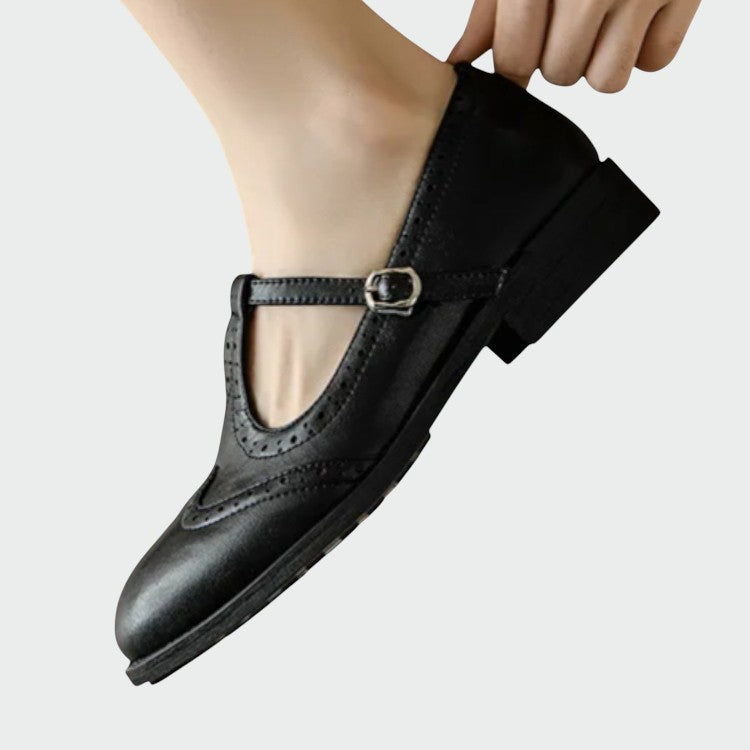 Nora beau | Elegant Leather Mary Jane Shoes