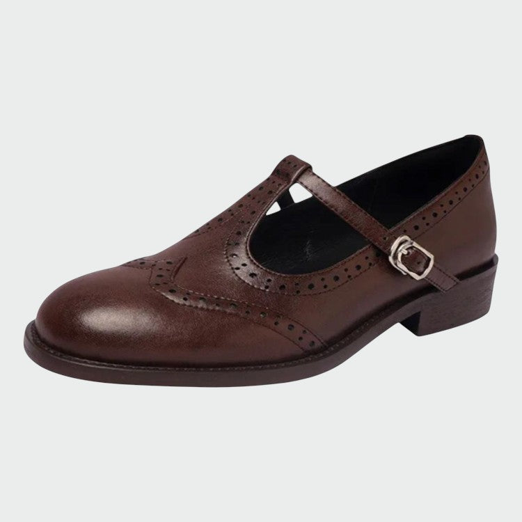 Nora beau | Elegant Leather Mary Jane Shoes