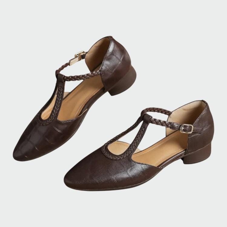 Nora Beau | Pointed T-Bar Mary Jane Shoes