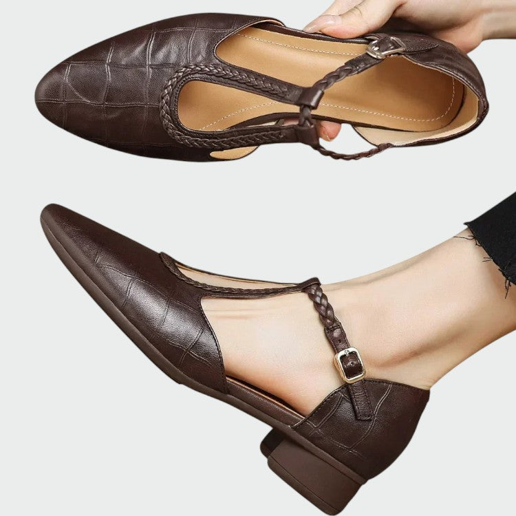 Nora Beau | Pointed T-Bar Mary Jane Shoes