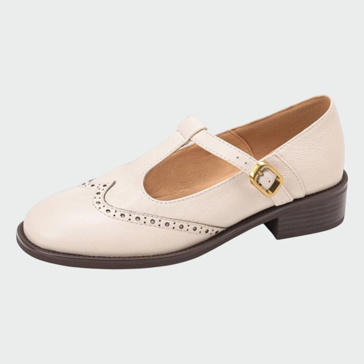 Nora beau | Elegant Leather Mary Jane Shoes