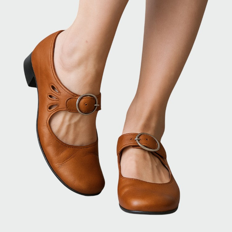 Nora Beau | Classic Buckle Mary Jane Shoes