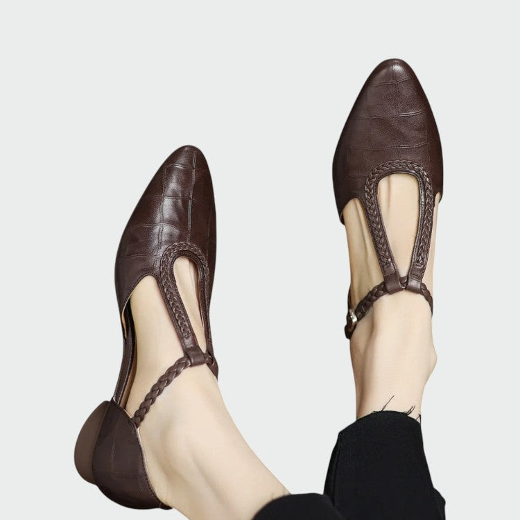 Nora Beau | Pointed T-Bar Mary Jane Shoes