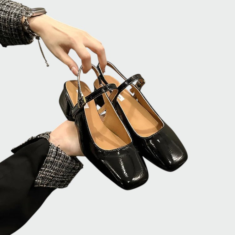 Nora Beau | Square Tip Mary Jane Shoes