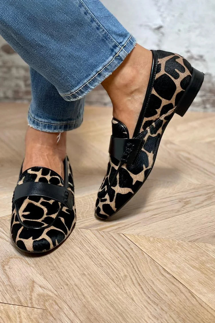 Daphne | Animal Print Loafer With Elegant Detail