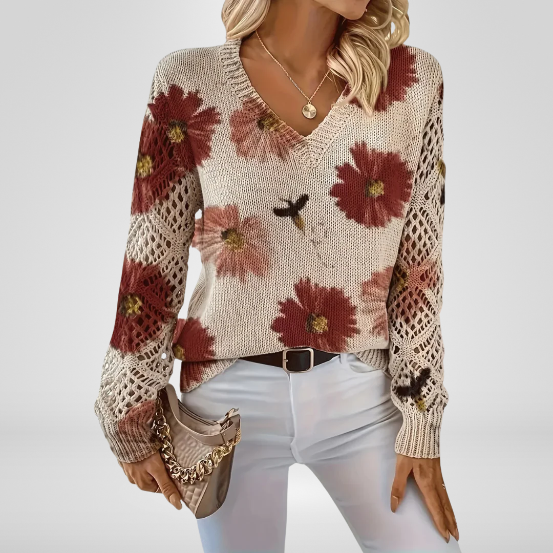 Luana | Floral Knit Jumper