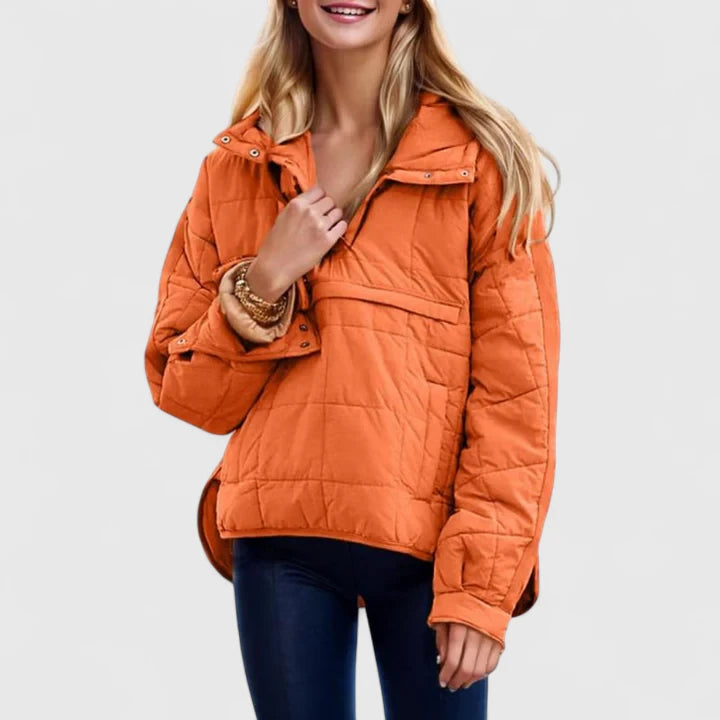 Olivia | Oversized Hooded Pullover Jacket