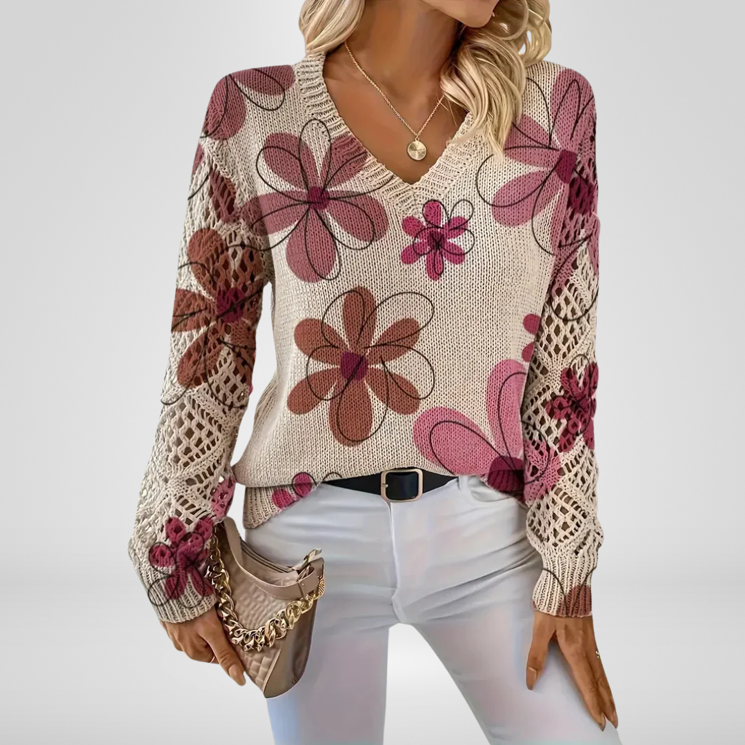 Luana | Floral Knit Jumper