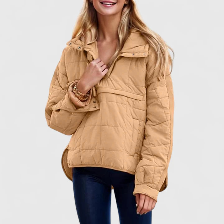 Olivia | Oversized Hooded Pullover Jacket