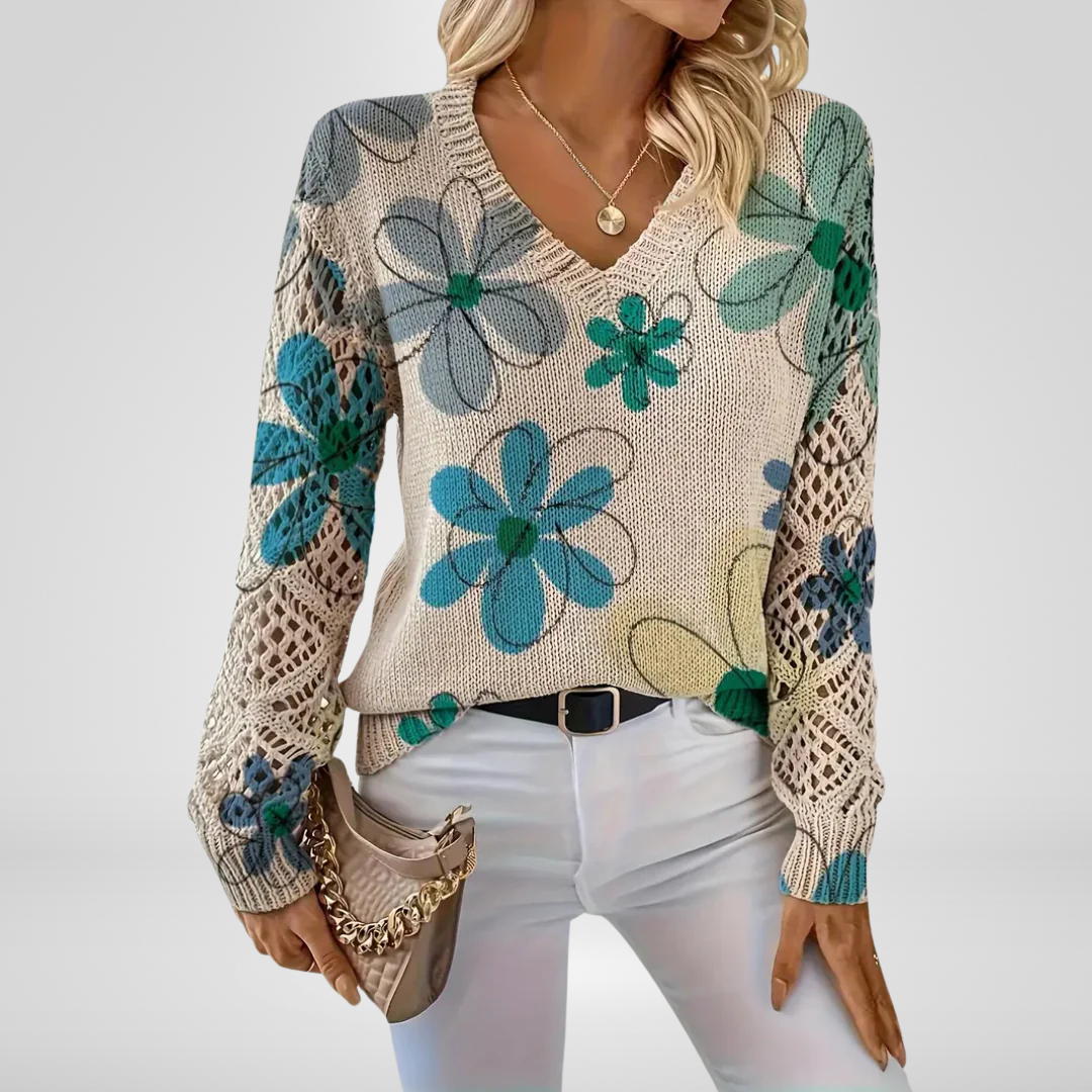 Luana | Floral Knit Jumper