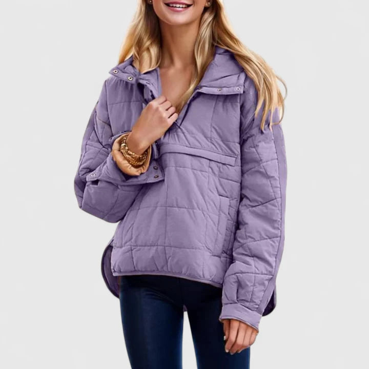 Olivia | Oversized Hooded Pullover Jacket