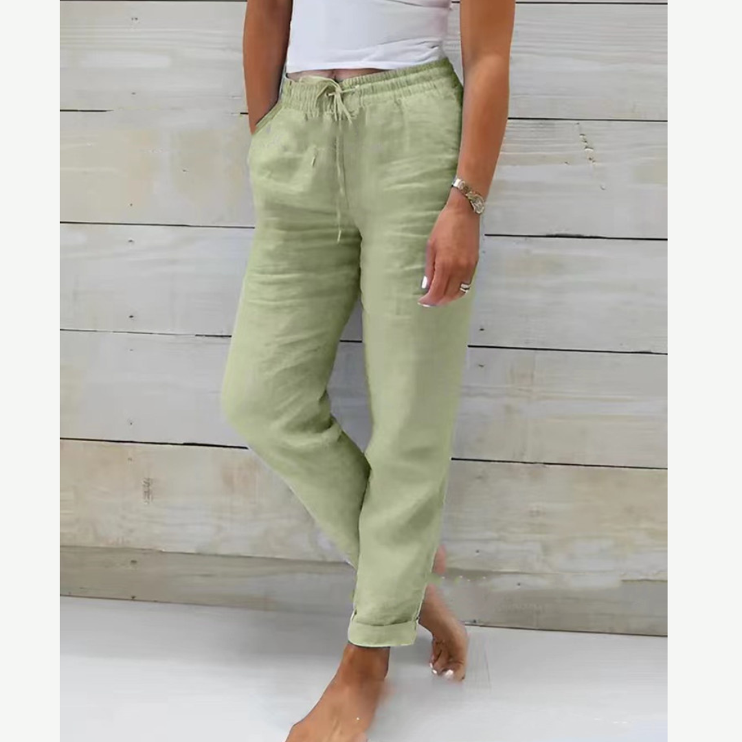 Eleonor™ | High-Quality Breathable Linen Stretch Trousers