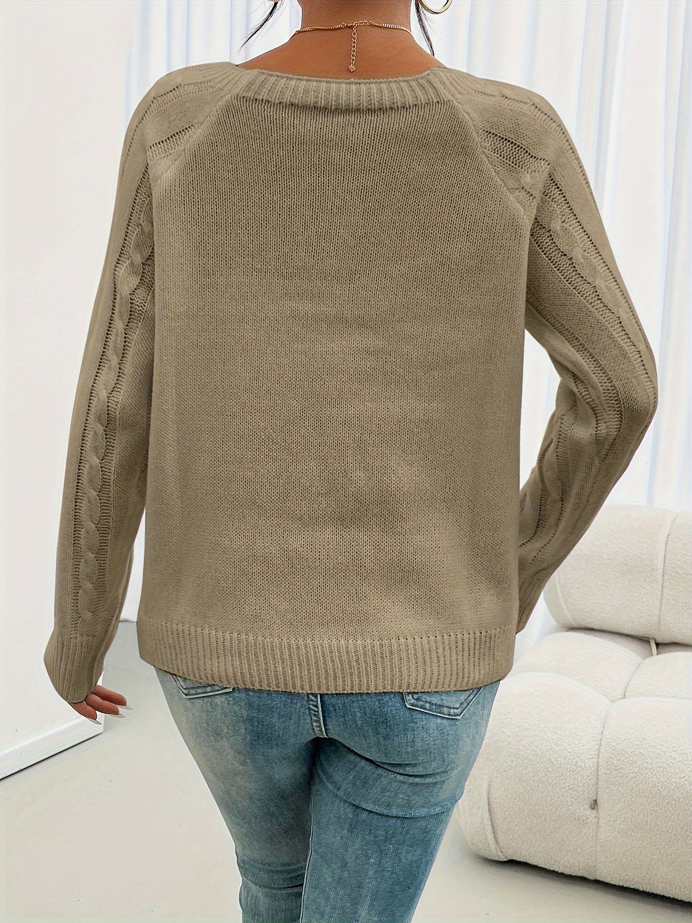 Zipha | Casual Square Neck Jumper