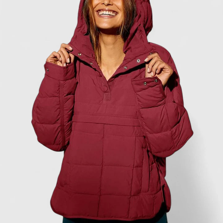 Olivia | Oversized Hooded Pullover Jacket