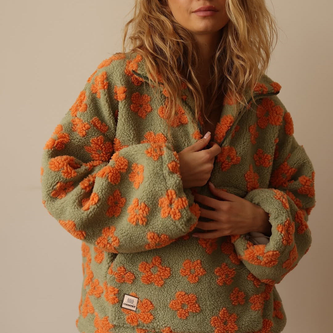 Fleur™ | Floral Fleece Jumper