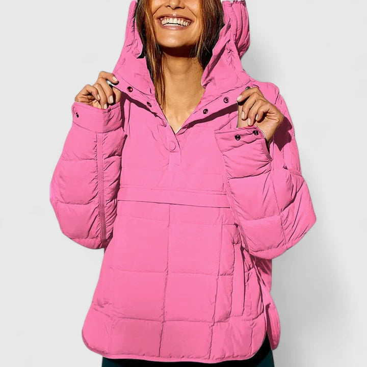 Olivia | Oversized Hooded Pullover Jacket