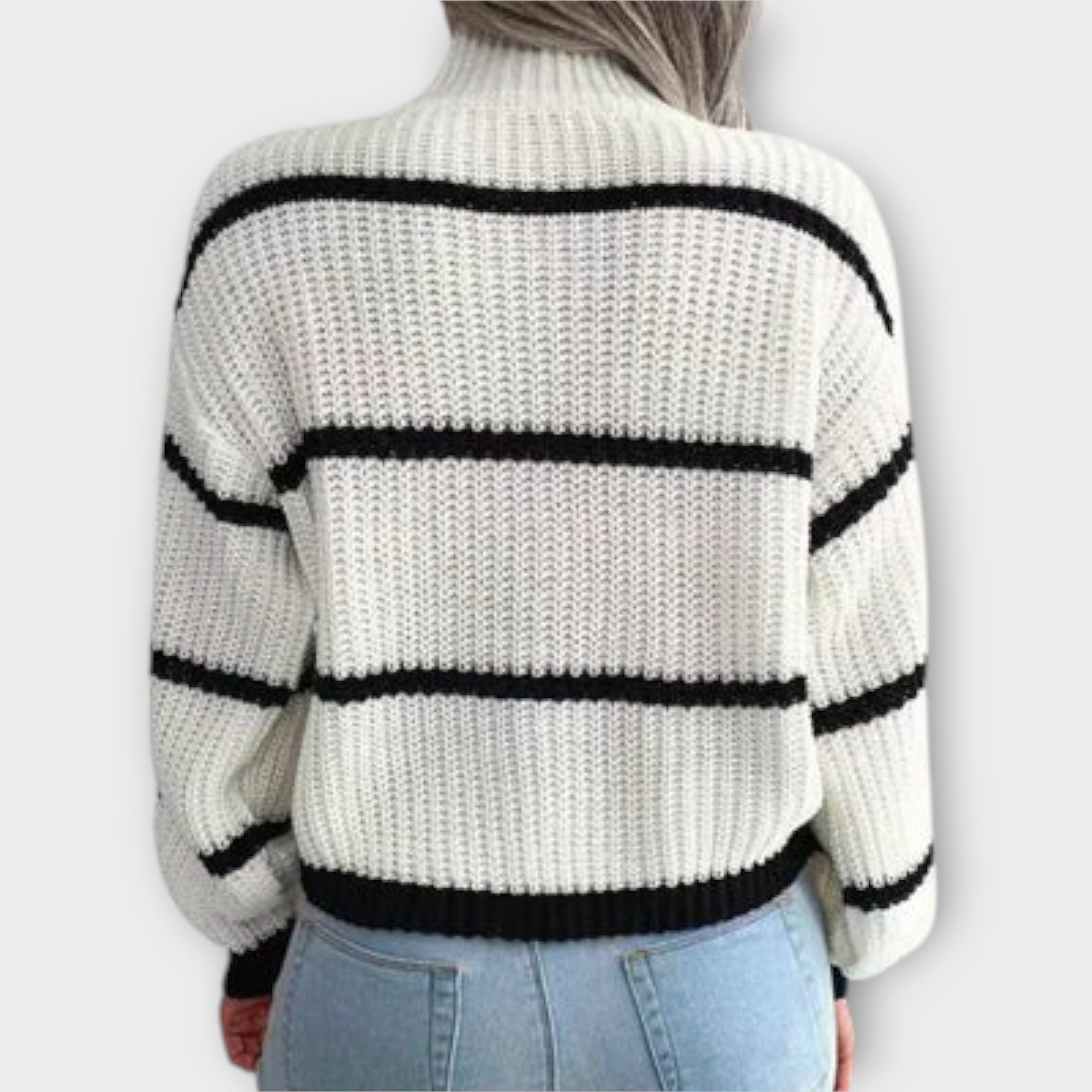 Chavala | Striped Roll Neck Jumper