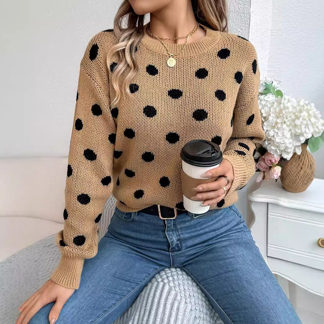 Nathalie | Polka Dot Knit Jumper
