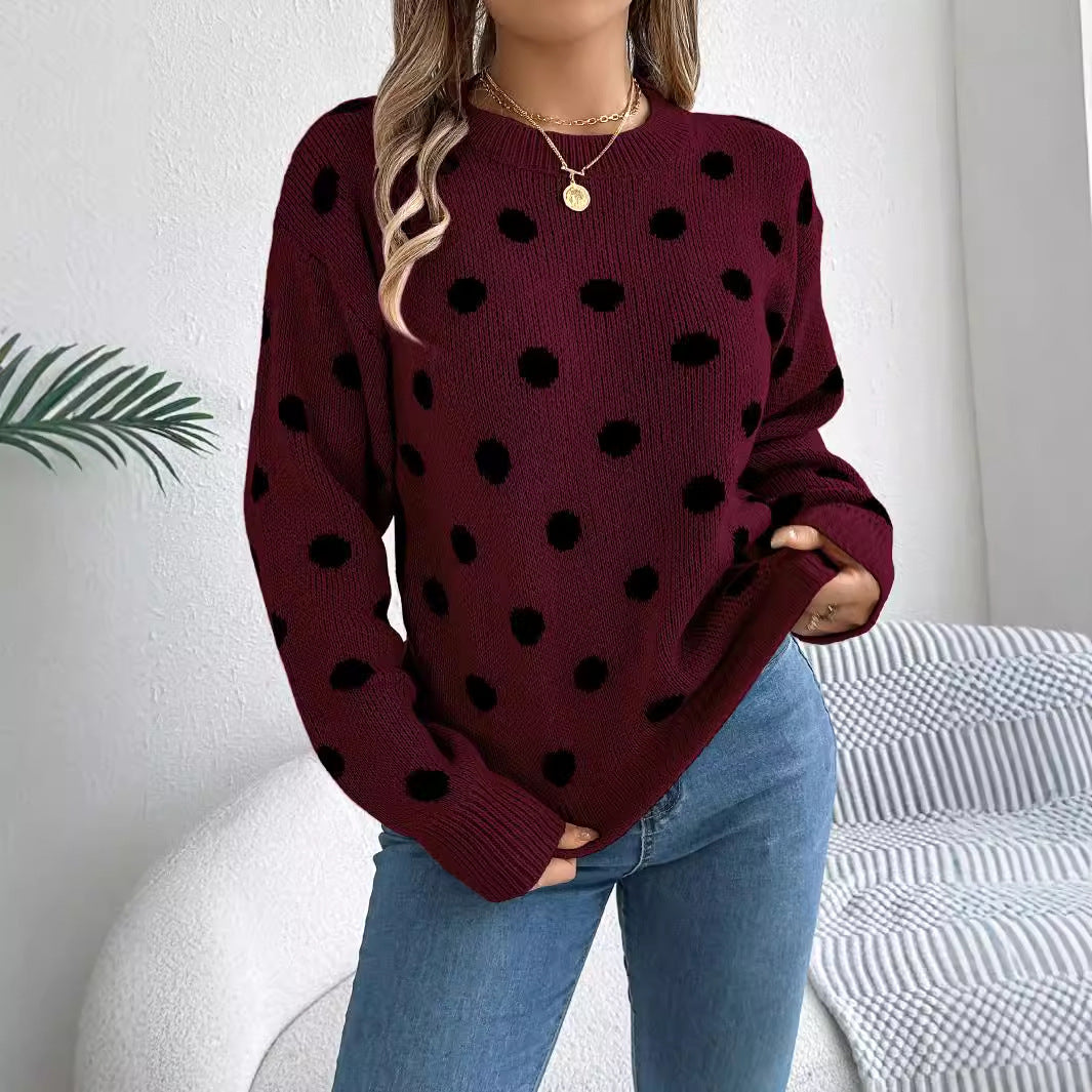 Nathalie | Polka Dot Knit Jumper