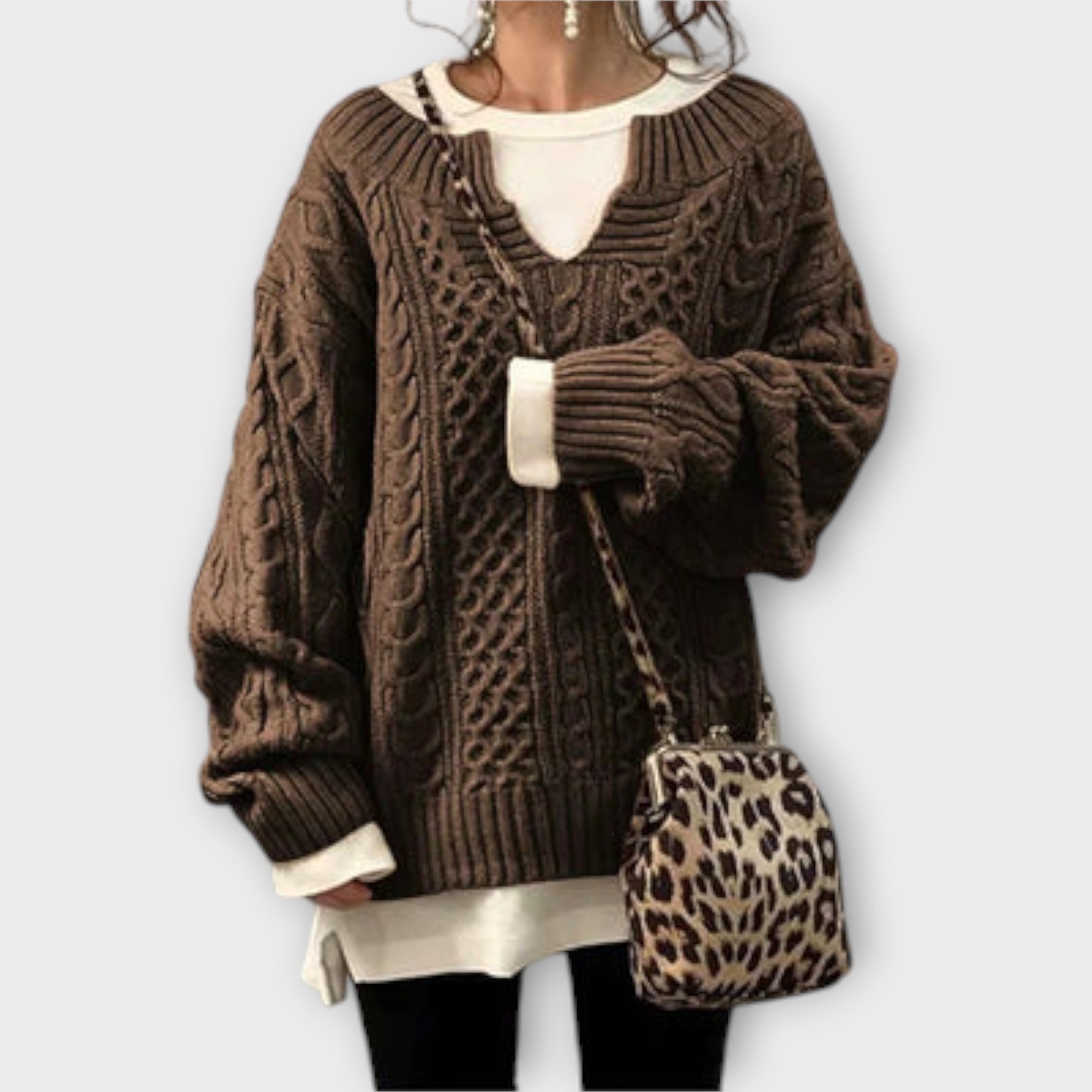 Sam | Knitted Jumper With Cable Pattern