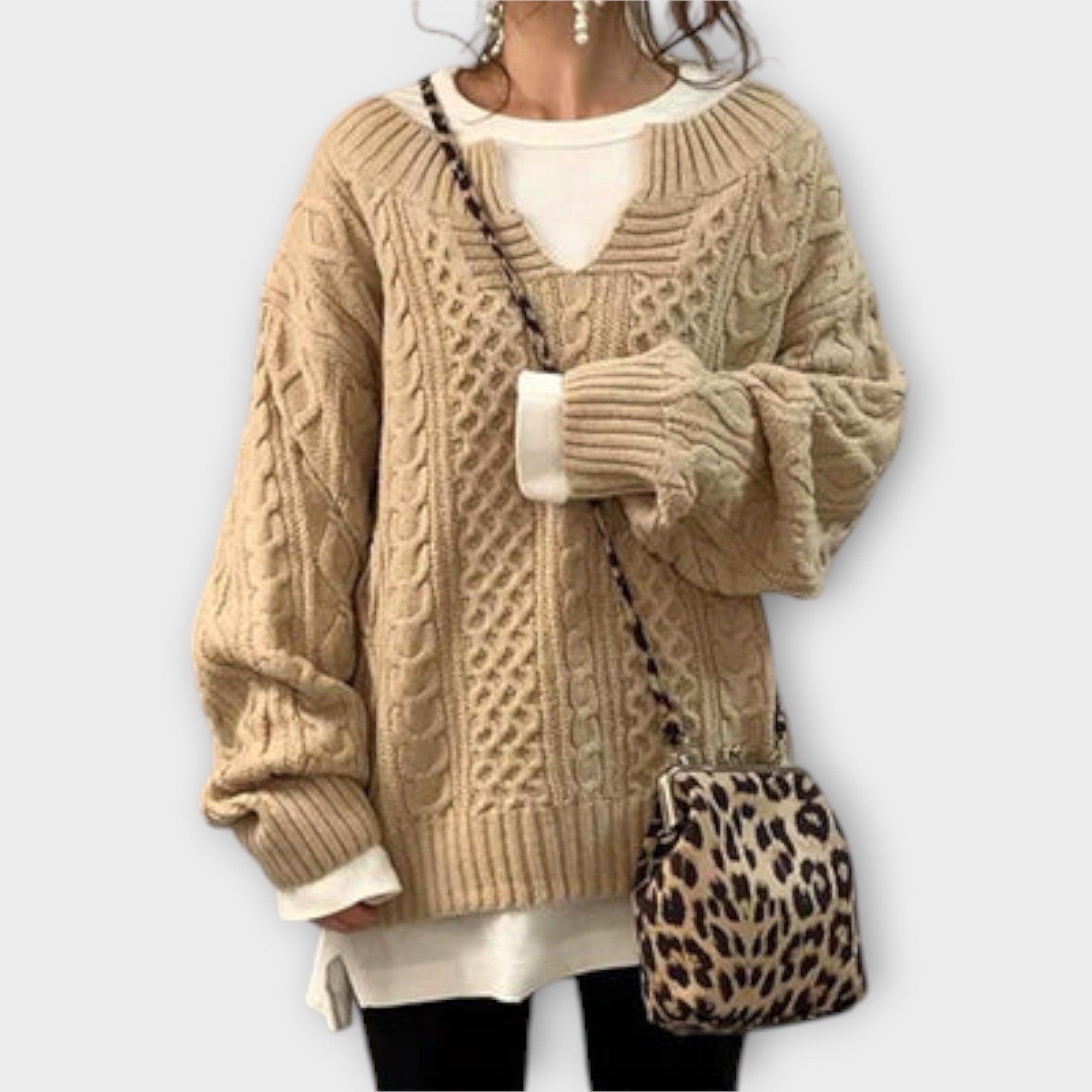 Sam | Knitted Jumper With Cable Pattern