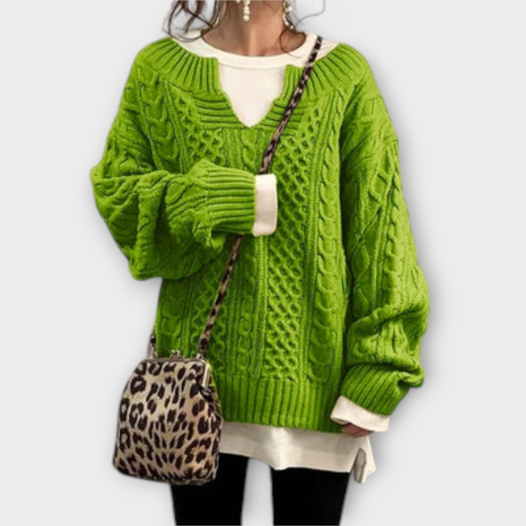 Sam | Knitted Jumper With Cable Pattern