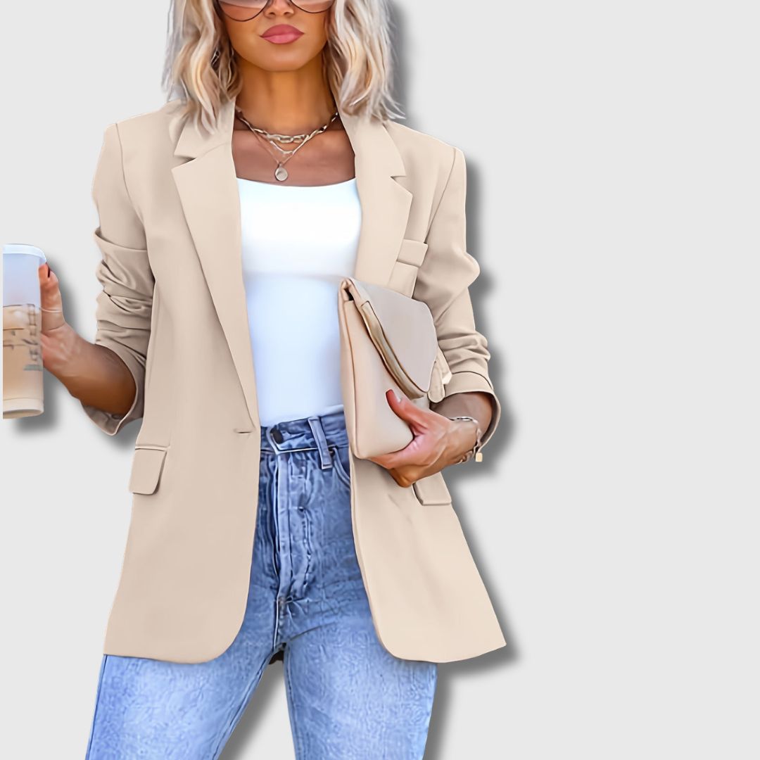 Sylvie | Women's Elegance Beige Blazer