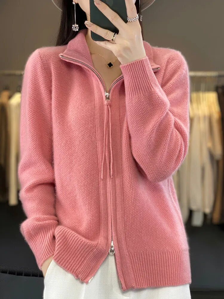 Piera | Cosy Zip-Up Cardigan