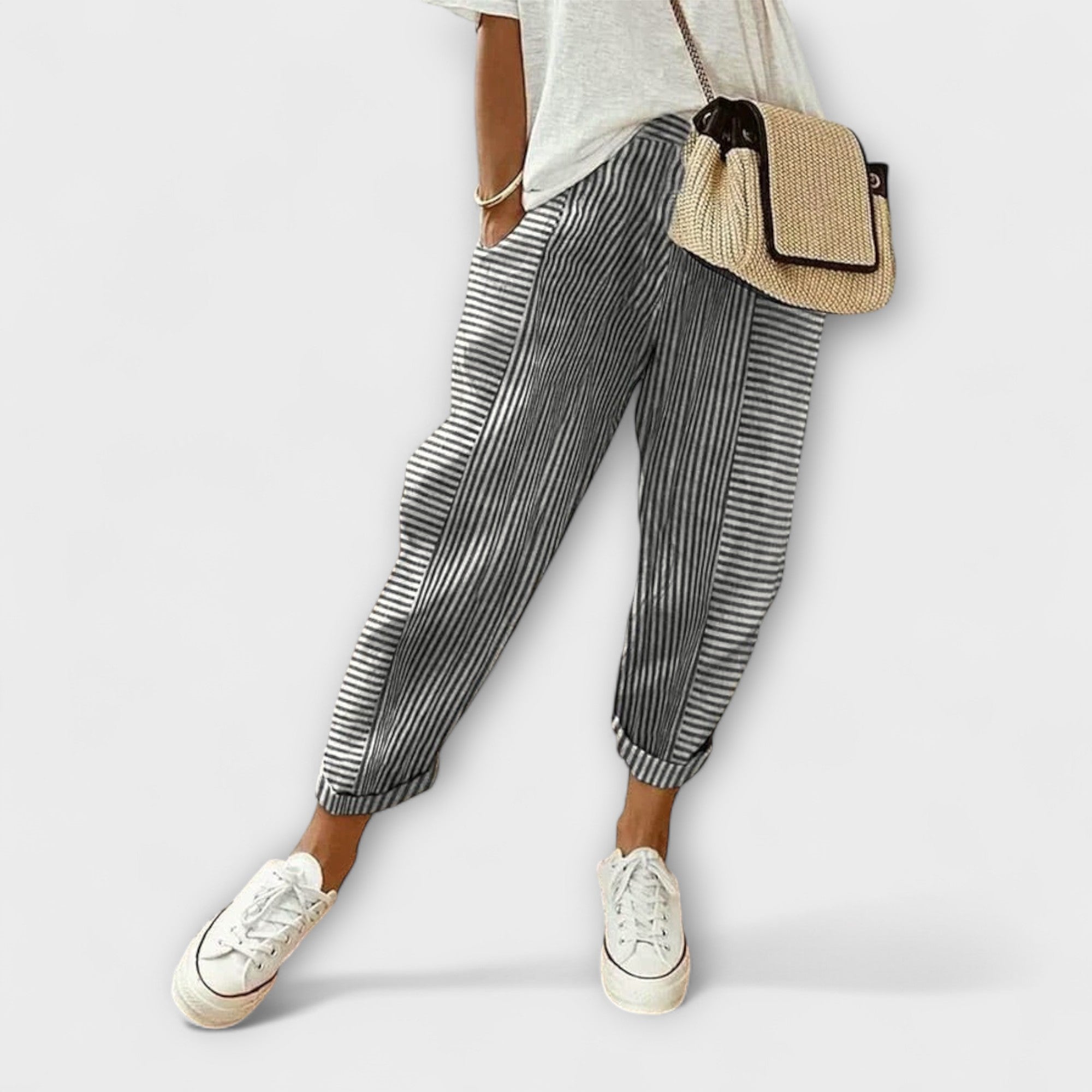 Sanne – Comfortable Striped Pants