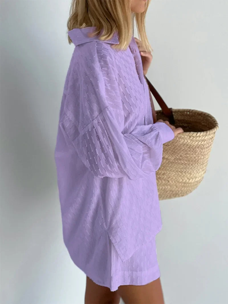 Charlotte | Effortlessly Stylish Breezy Shirt and Shorts Set