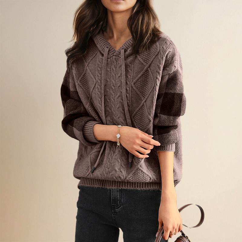 Leonie | Jacquard Hooded Jumper