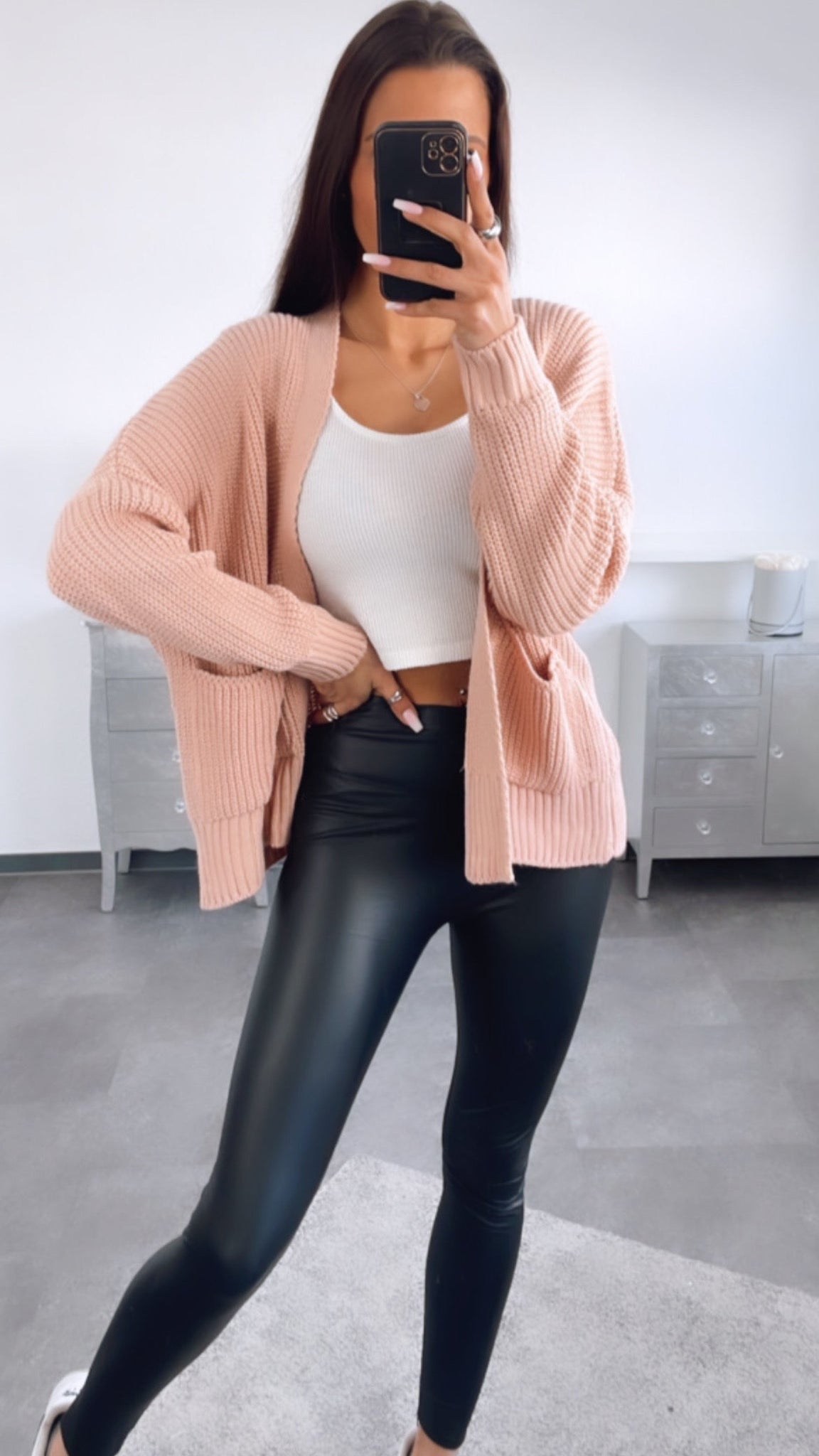 Black Faux Leather Leggings - Artistic Style