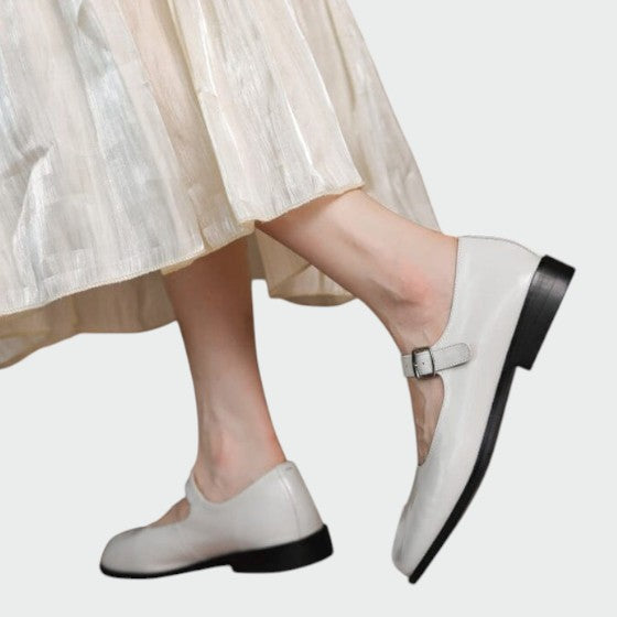 Nora Beau | Split-Toe Buckle Mary Jane Shoes