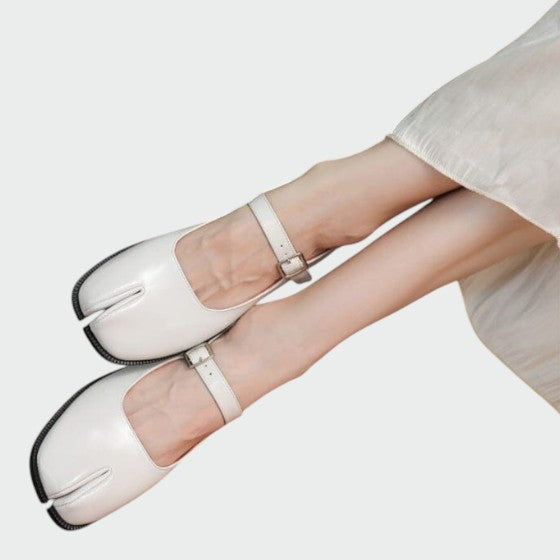 Nora Beau | Split-Toe Buckle Mary Jane Shoes