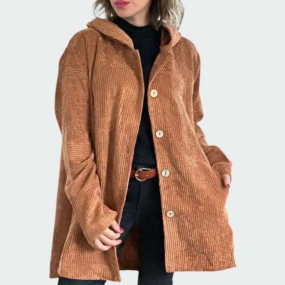 Cordia | Cozy Corduroy Hooded Jacket