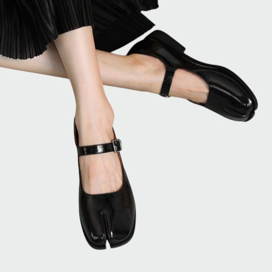 Nora Beau | Split-Toe Buckle Mary Jane Shoes