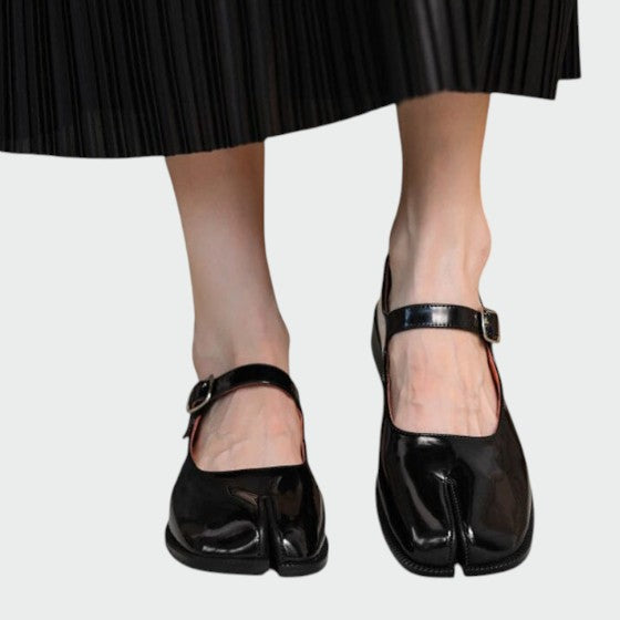 Nora Beau | Split-Toe Buckle Mary Jane Shoes
