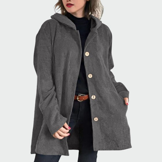 Cordia | Cozy Corduroy Hooded Jacket