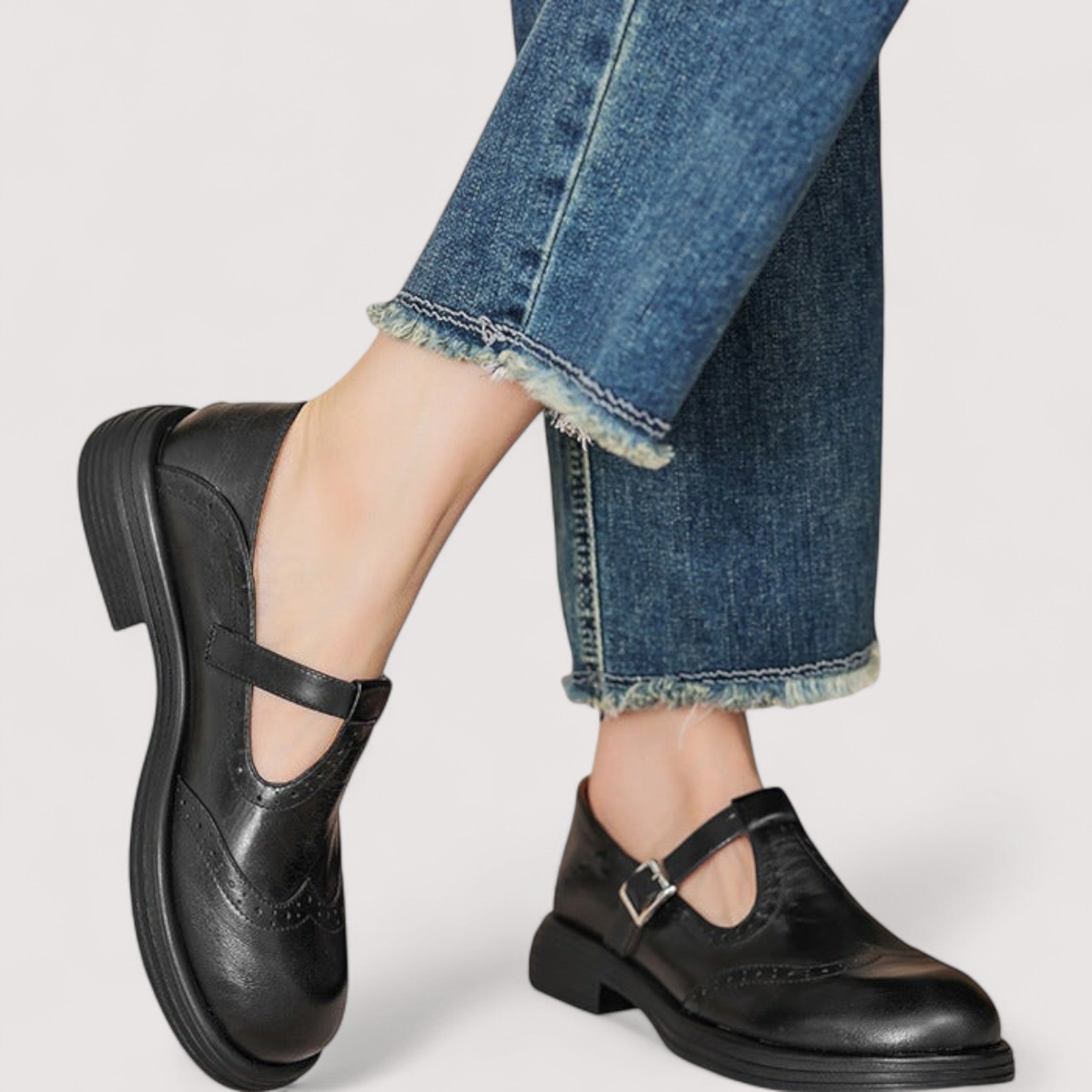 Louisa | Elegant Leather Mary Jane Shoes