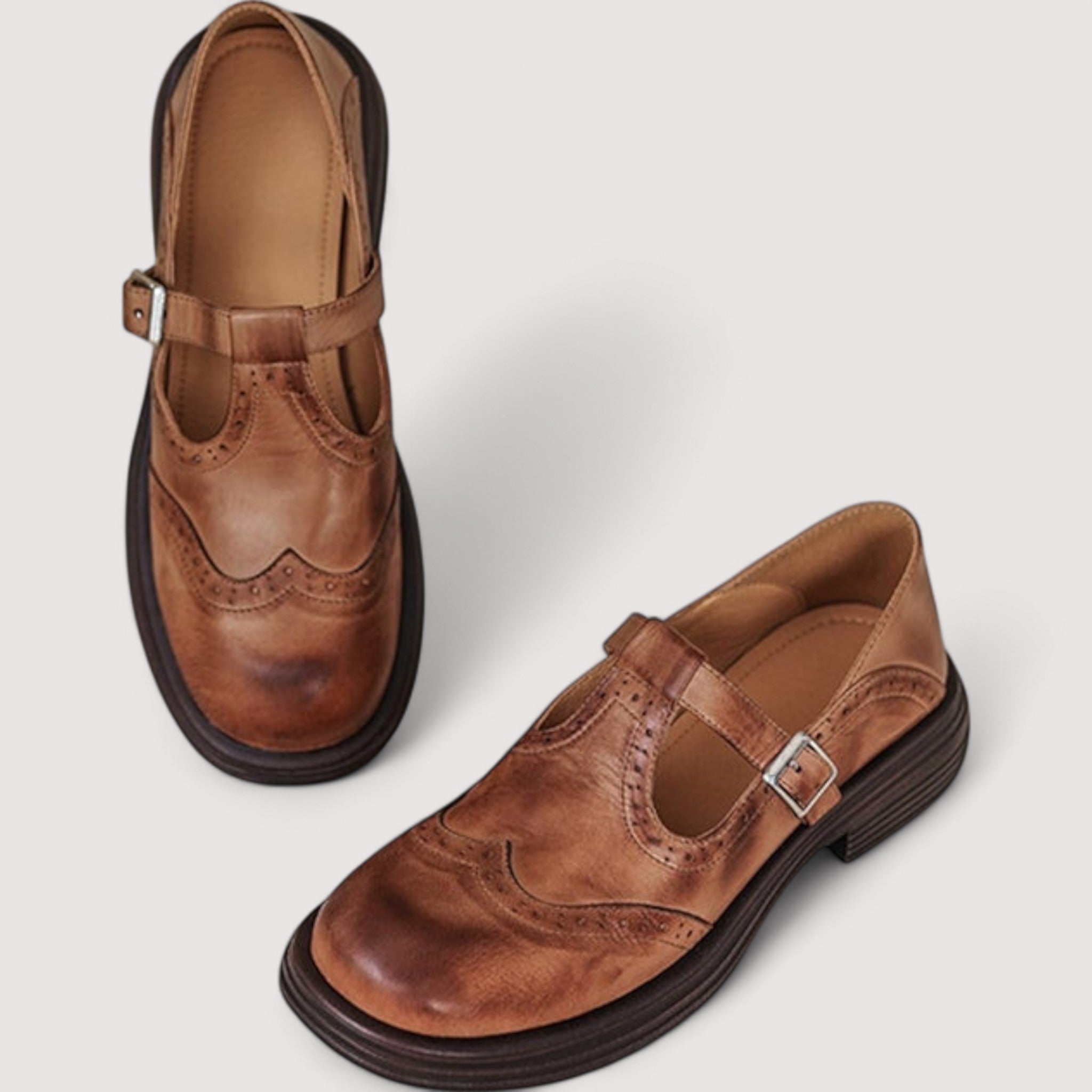 Louisa | Elegant Leather Mary Jane Shoes