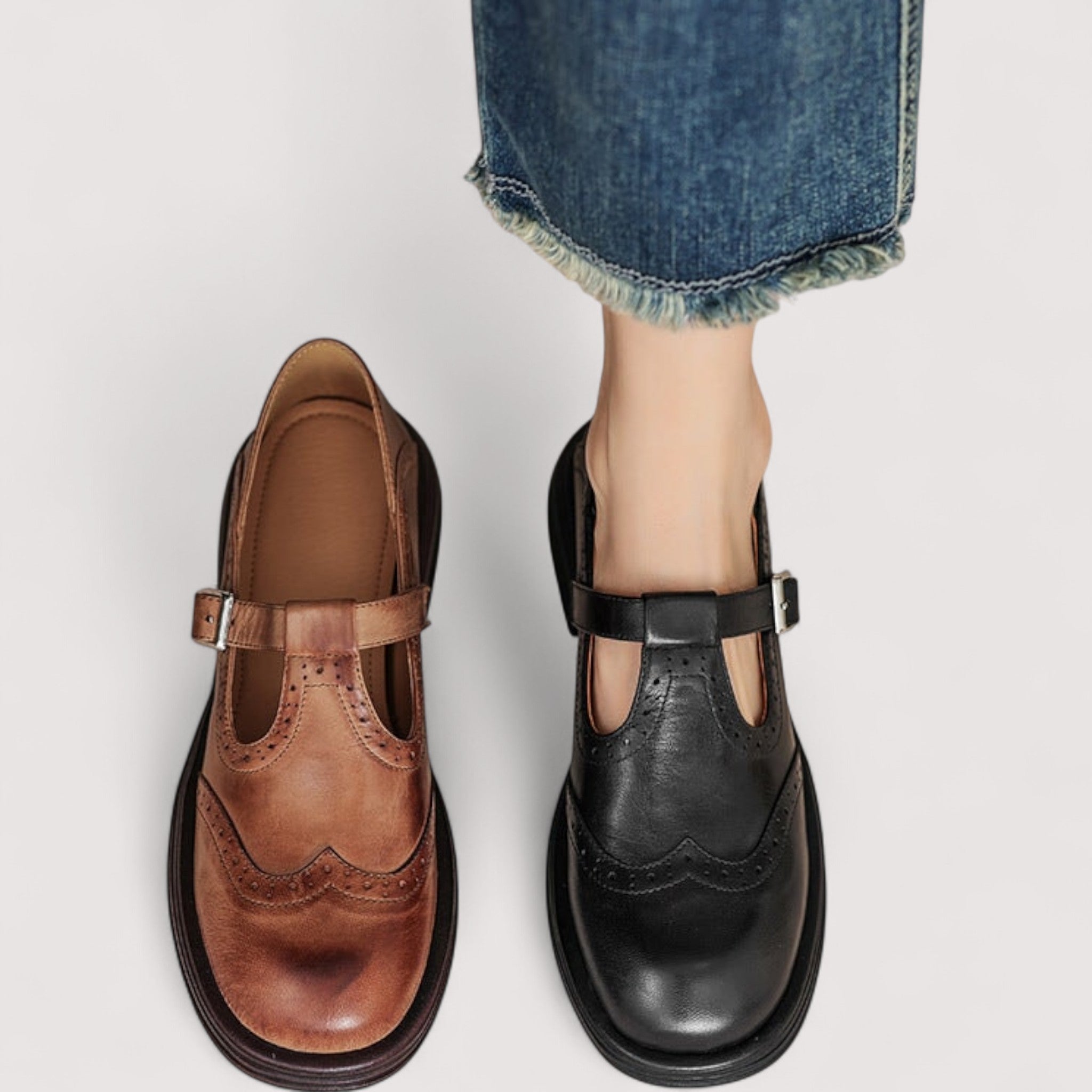 Louisa | Elegant Leather Mary Jane Shoes