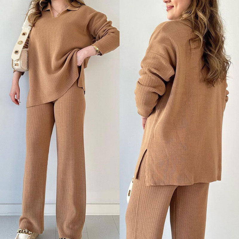 Sophie | Cozy V-neck Knit Co-ord Set