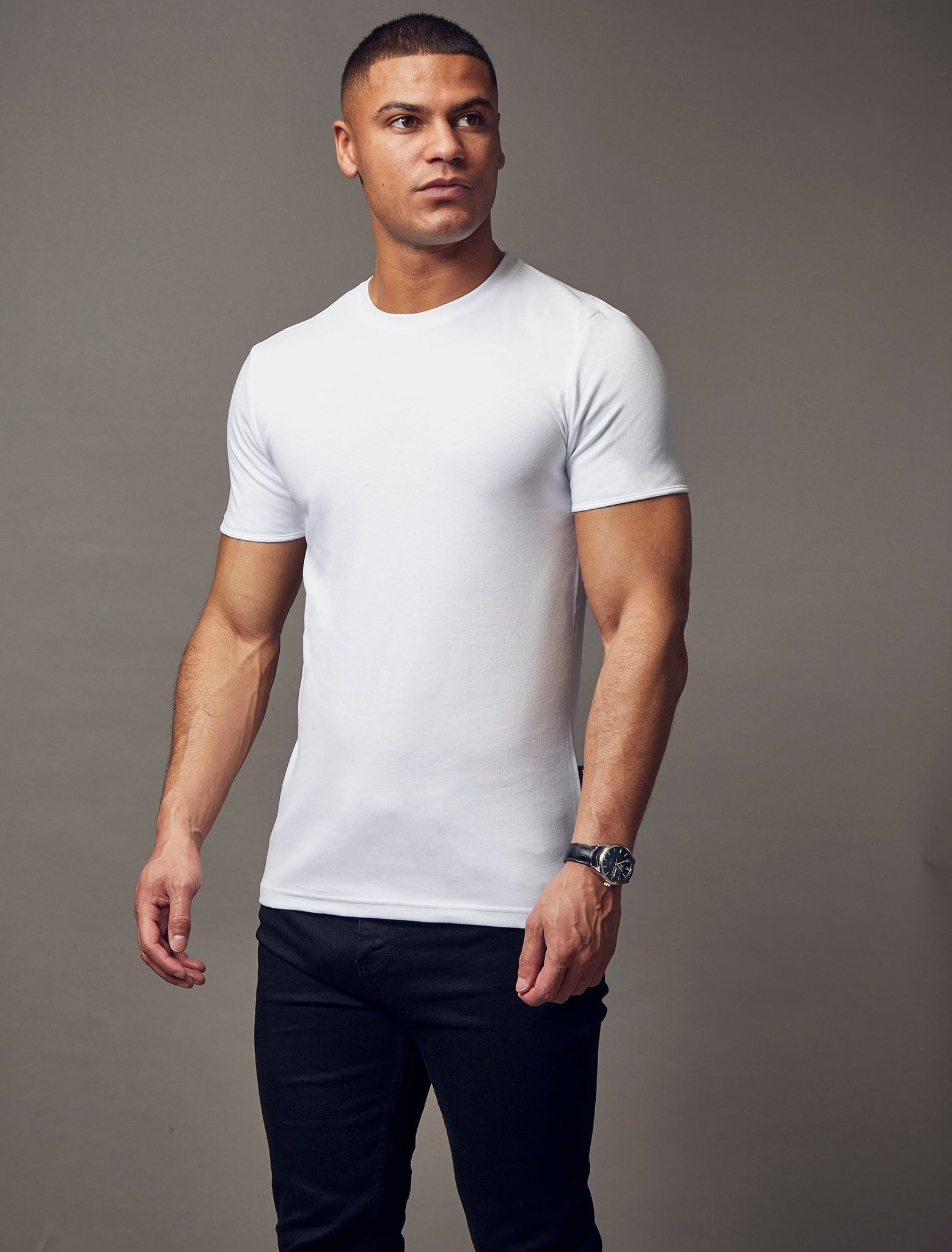 White Tapered Fit T-Shirt