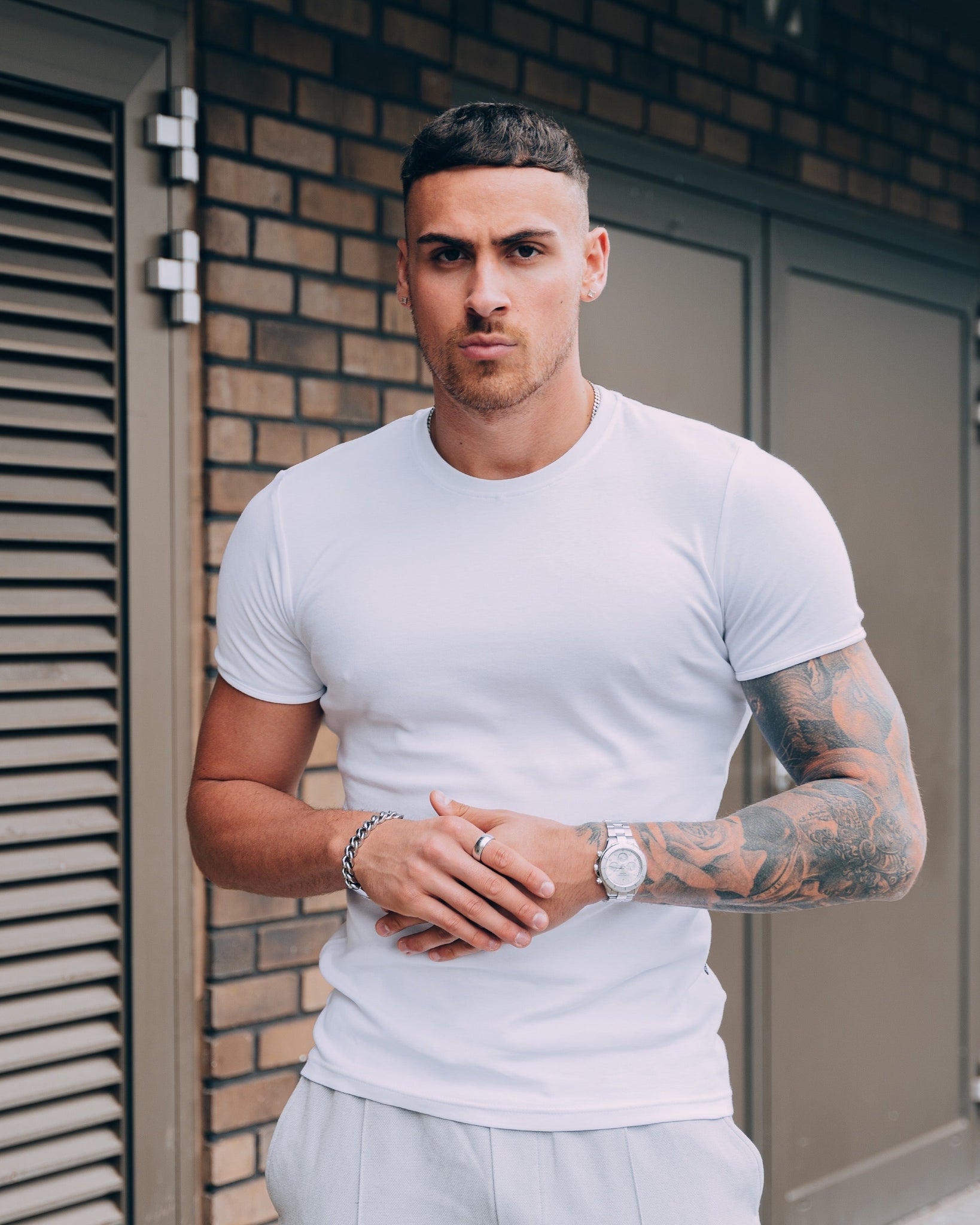White Tapered Fit T-Shirt